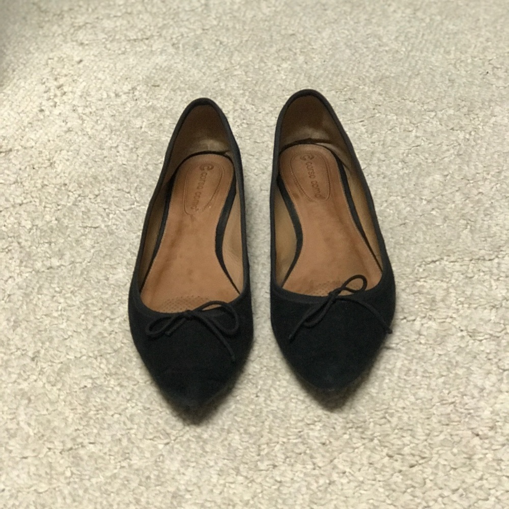 Leather upper and leather lining flats